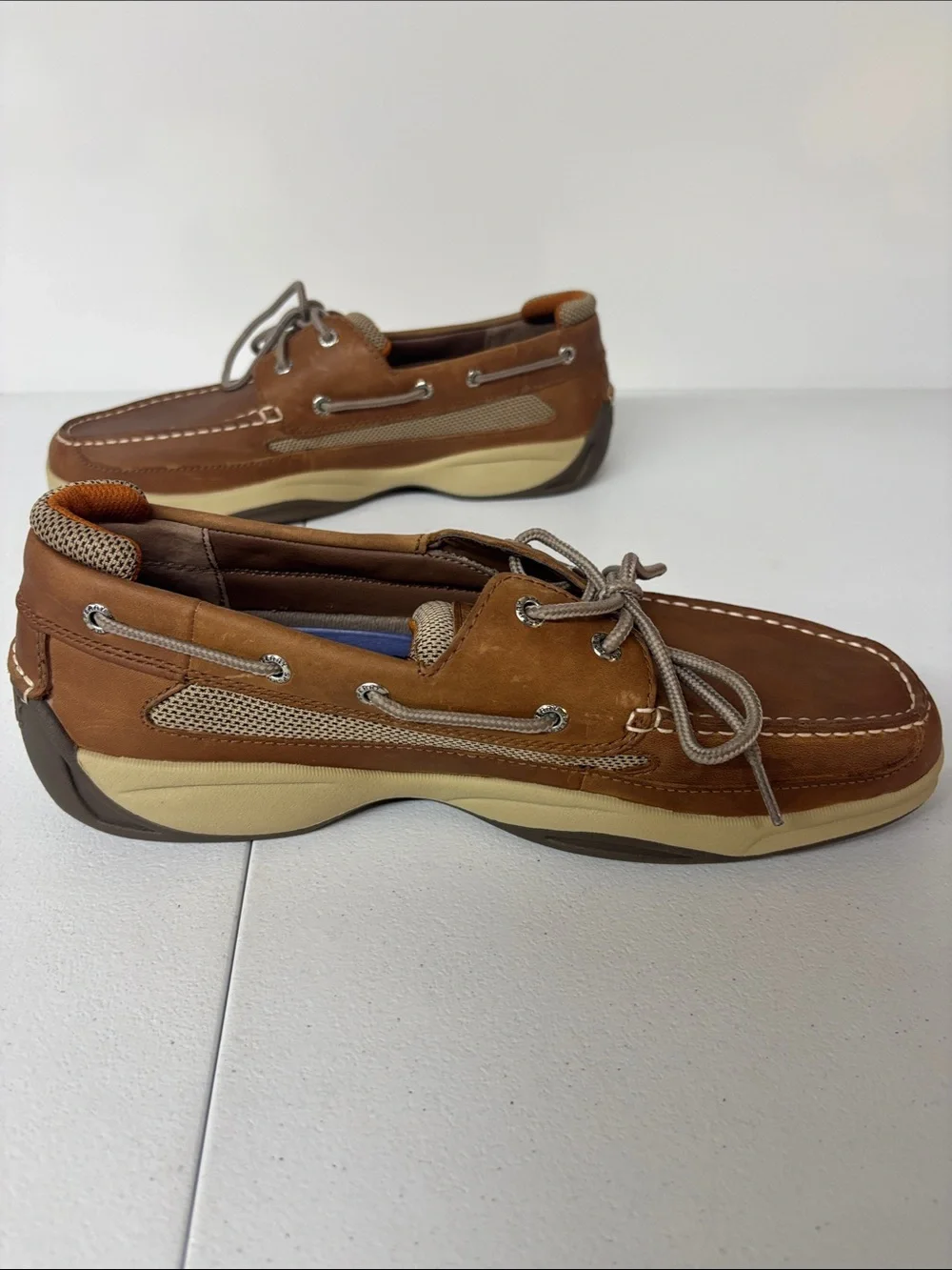 Sperry Men's Tan Brown Leather Boat Shoes
